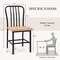 Armless Spindle Back Dining Chair Set Of 2 With Ergonomic Seat